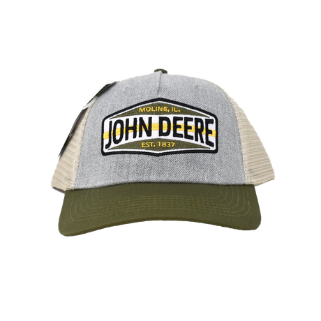 JOHN DEERE | Gorra gris y verde con malla retro