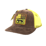 JOHN DEERE | Gorra cafe con malla amarilla retro 1837