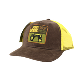 JOHN DEERE | Gorra cafe con malla amarilla retro 1837