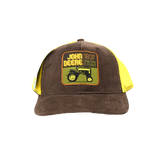 JOHN DEERE | Gorra cafe con malla amarilla retro 1837