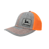 JOHN DEERE | Gorra gris con naranja fosfo de malla