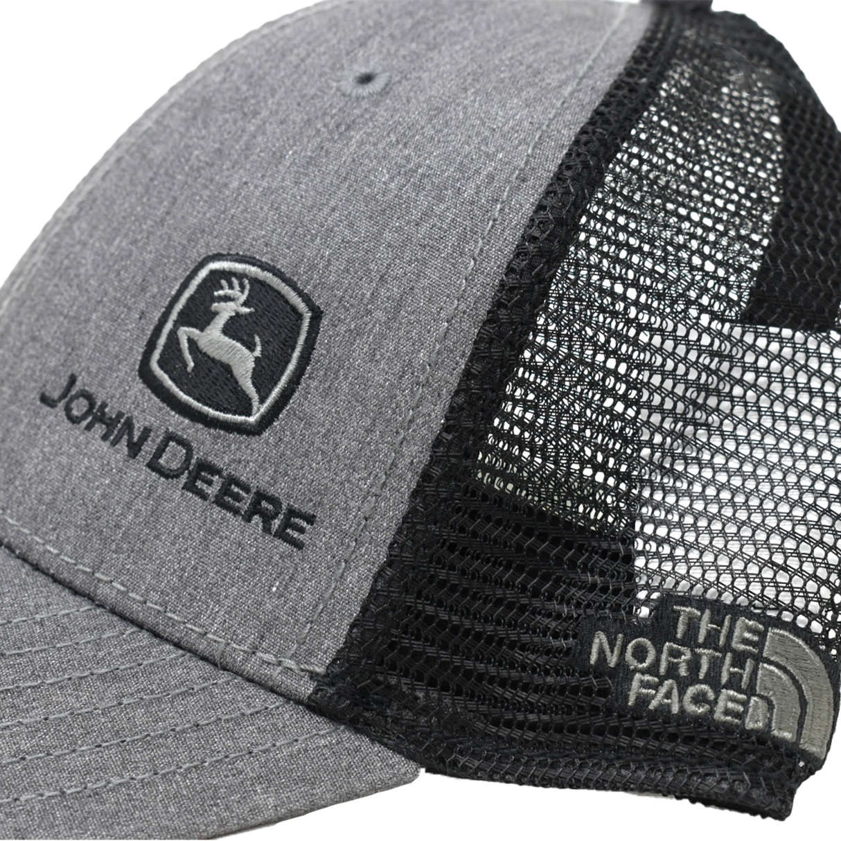 JOHN DEERE + The North Face | Gorra gris con malla negra