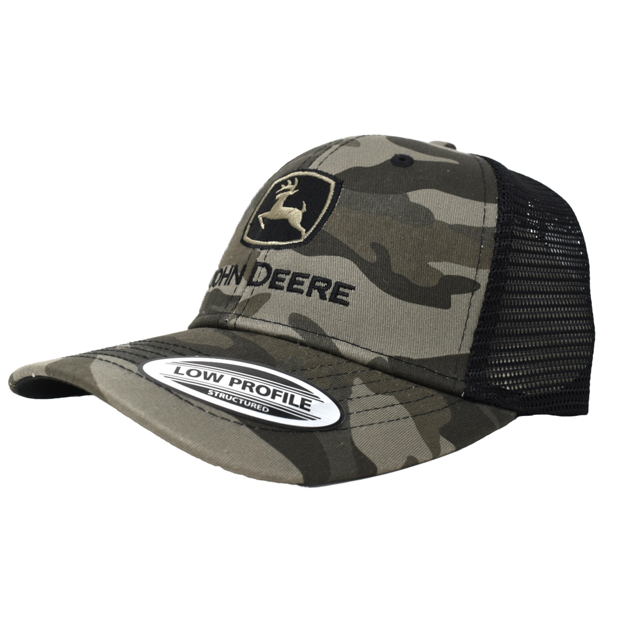 JOHN DEERE | Gorra camuflageada Verde/Negro con malla