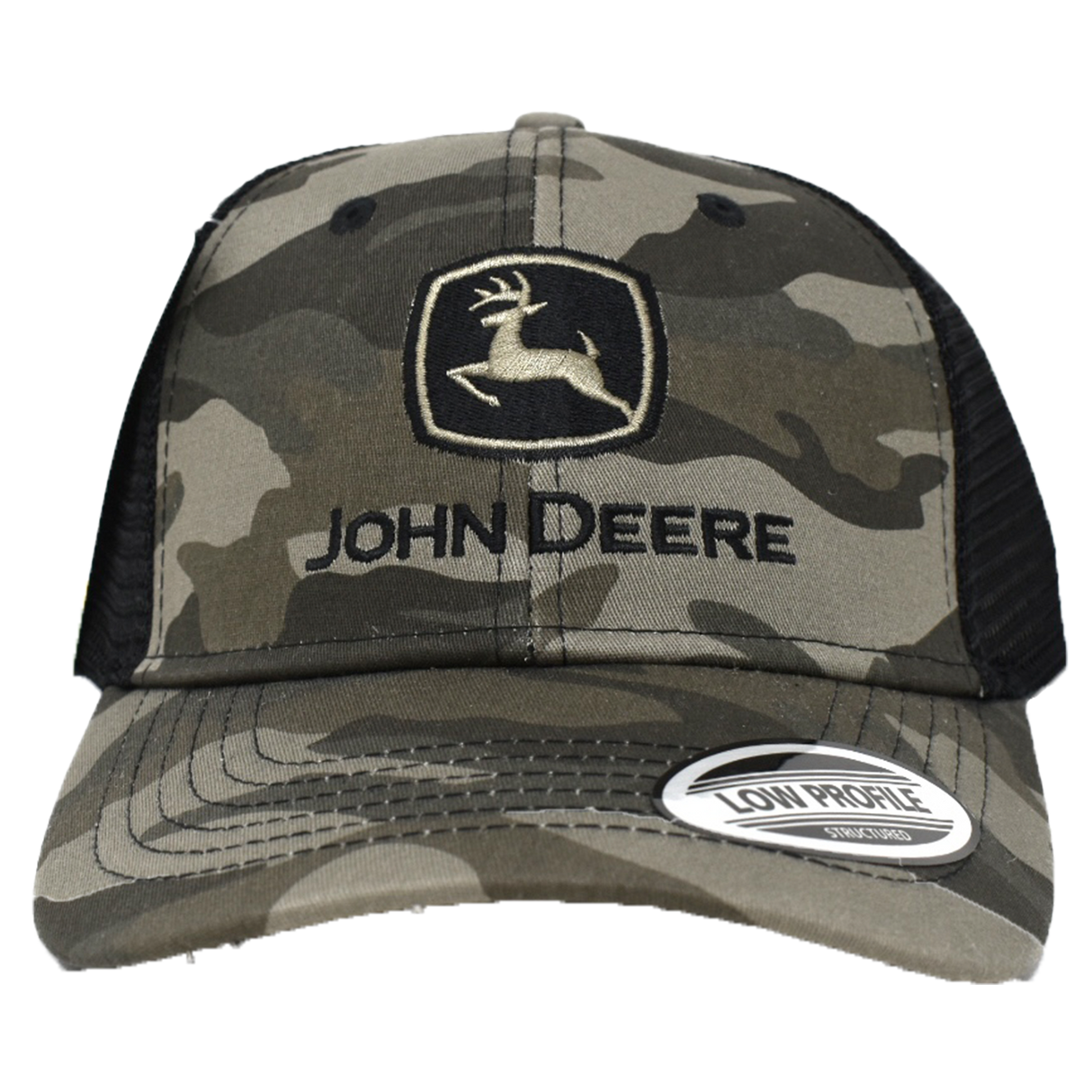 JOHN DEERE | Gorra camuflageada Verde/Negro con malla