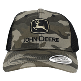 JOHN DEERE | Gorra camuflageada Verde/Negro con malla