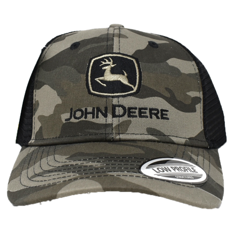 JOHN DEERE | Gorra camuflageada Verde/Negro con malla