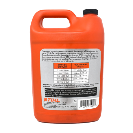 STIHL | Aceite para motor de 2 tiempos 3.785 L