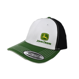 JOHN DEERE | Gorra Blanca/Verde y negra con boton