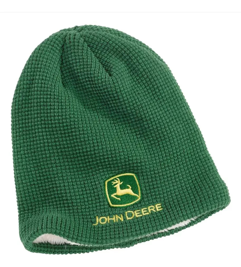 JOHN DEERE | Gorro beanie verde clasico con interior termico