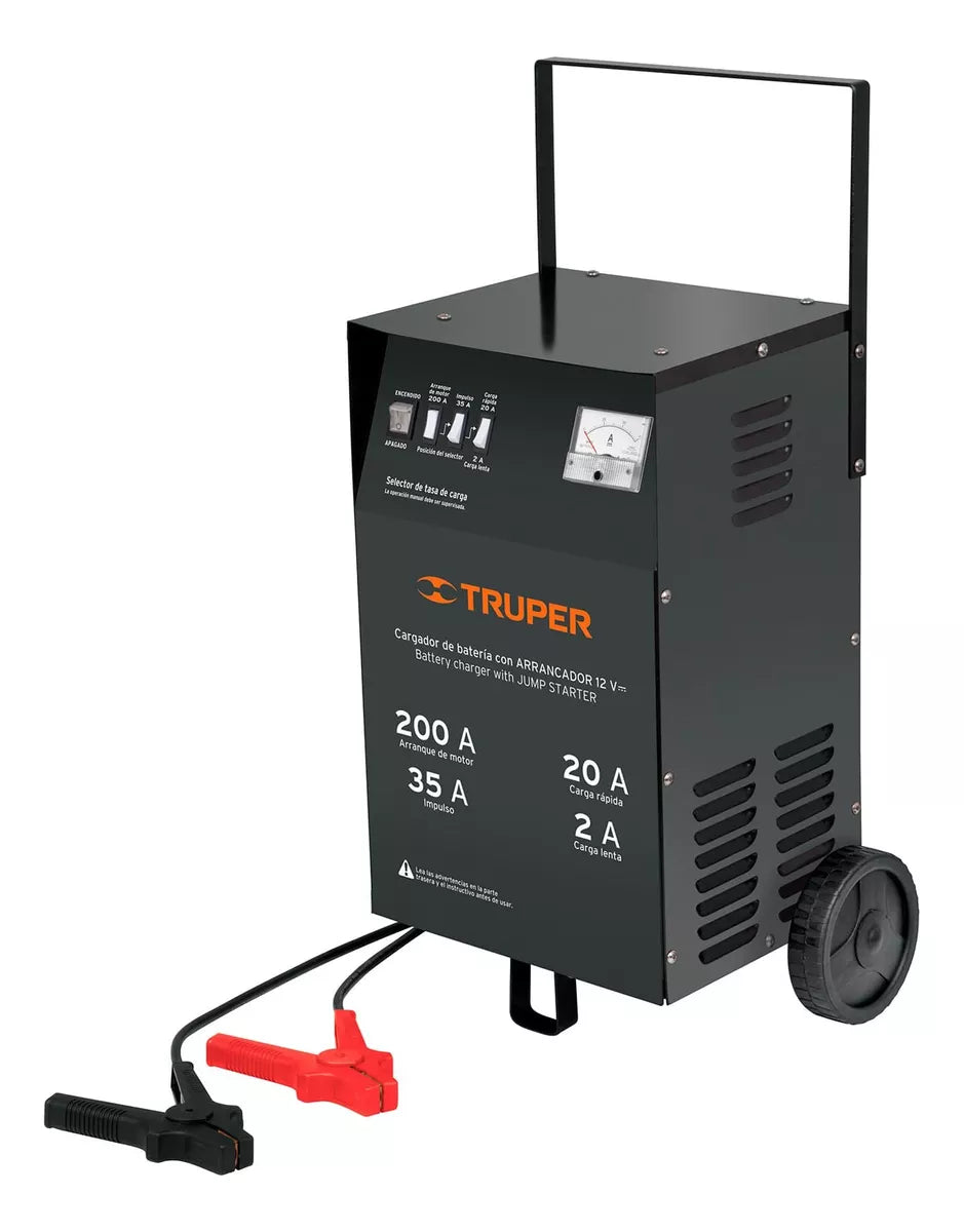 TRUPER | Cargador de baterias 12V con arrancador