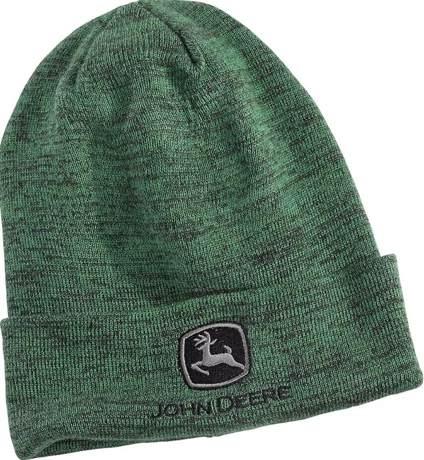 JOHN DEERE | Gorro beanie verde jaspeado