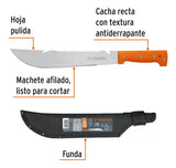 TRUPER | Machete tipo rambo con funda de nylon para cinturon