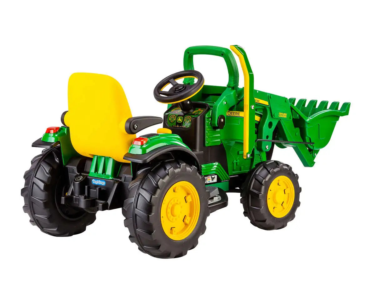 Peg Perego | John Deere montable electrico de tractor con pala y descansabrazos