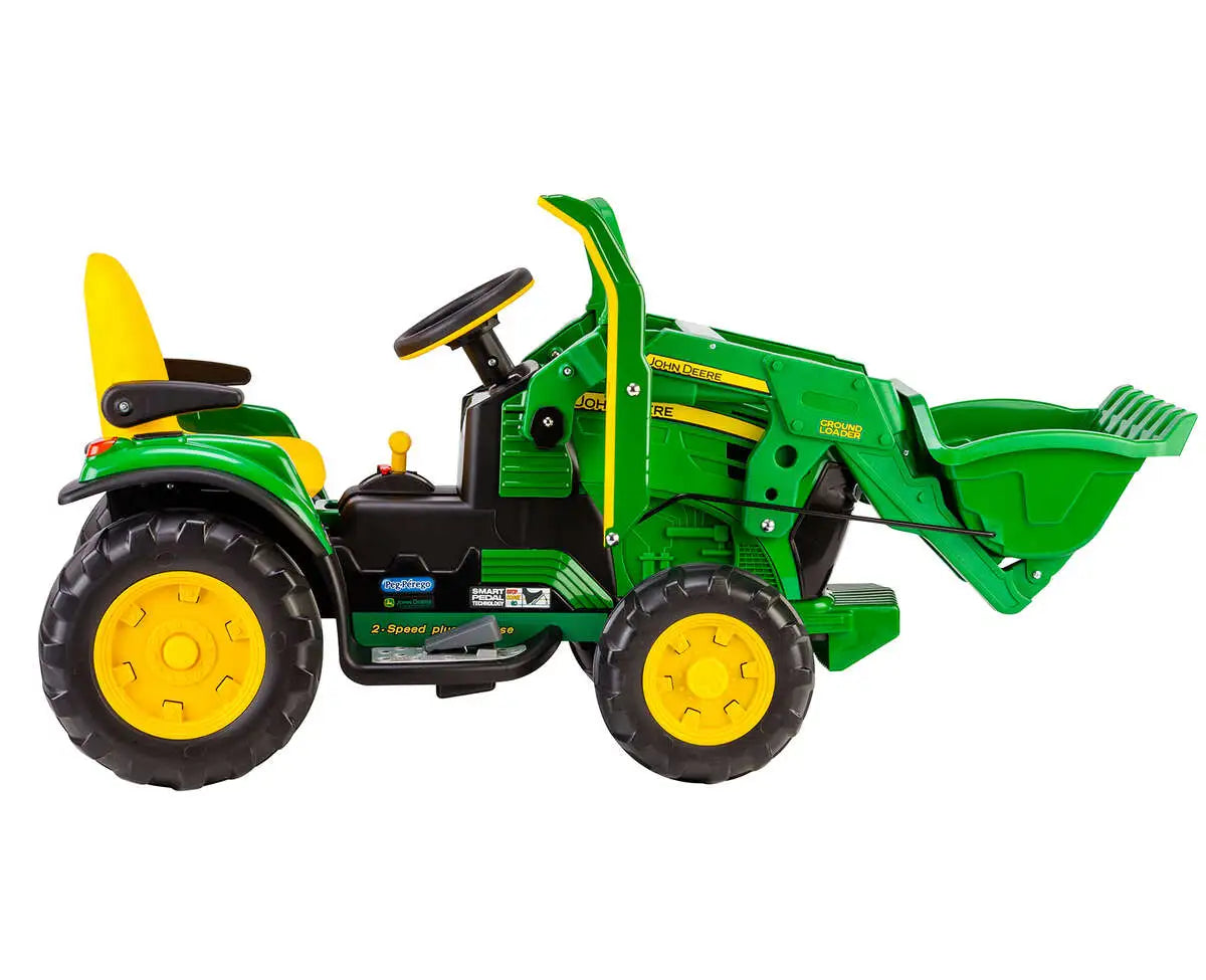 Peg Perego | John Deere montable electrico de tractor con pala y descansabrazos