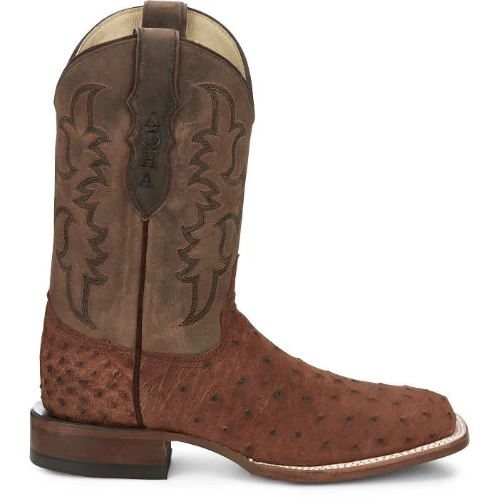 Justin | Botas vaqueras Belmont de avestruz para caballero