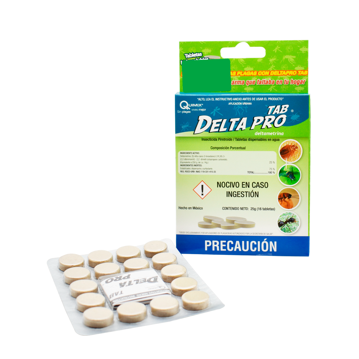 Delta Pro | 16 Tabletas solubles insecticidas para trapear