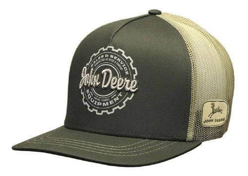 JOHN DEERE | Gorra retro gris Sales & Service con malla