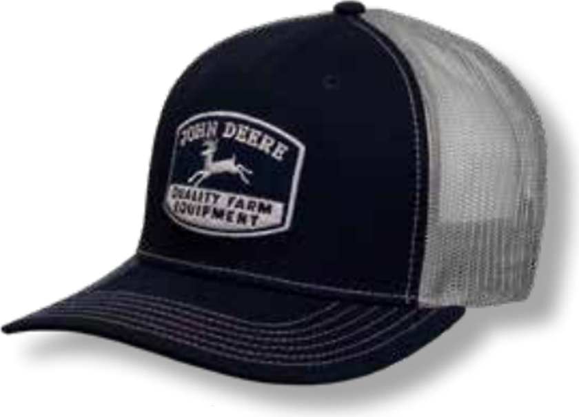 JOHN DEERE | Gorra retro azul y gris con malla