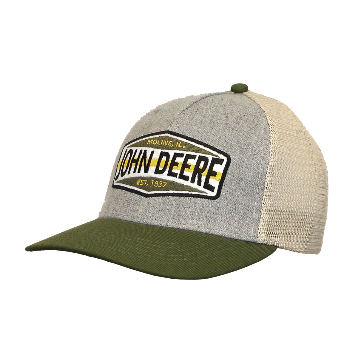 JOHN DEERE | Gorra gris y verde con malla retro