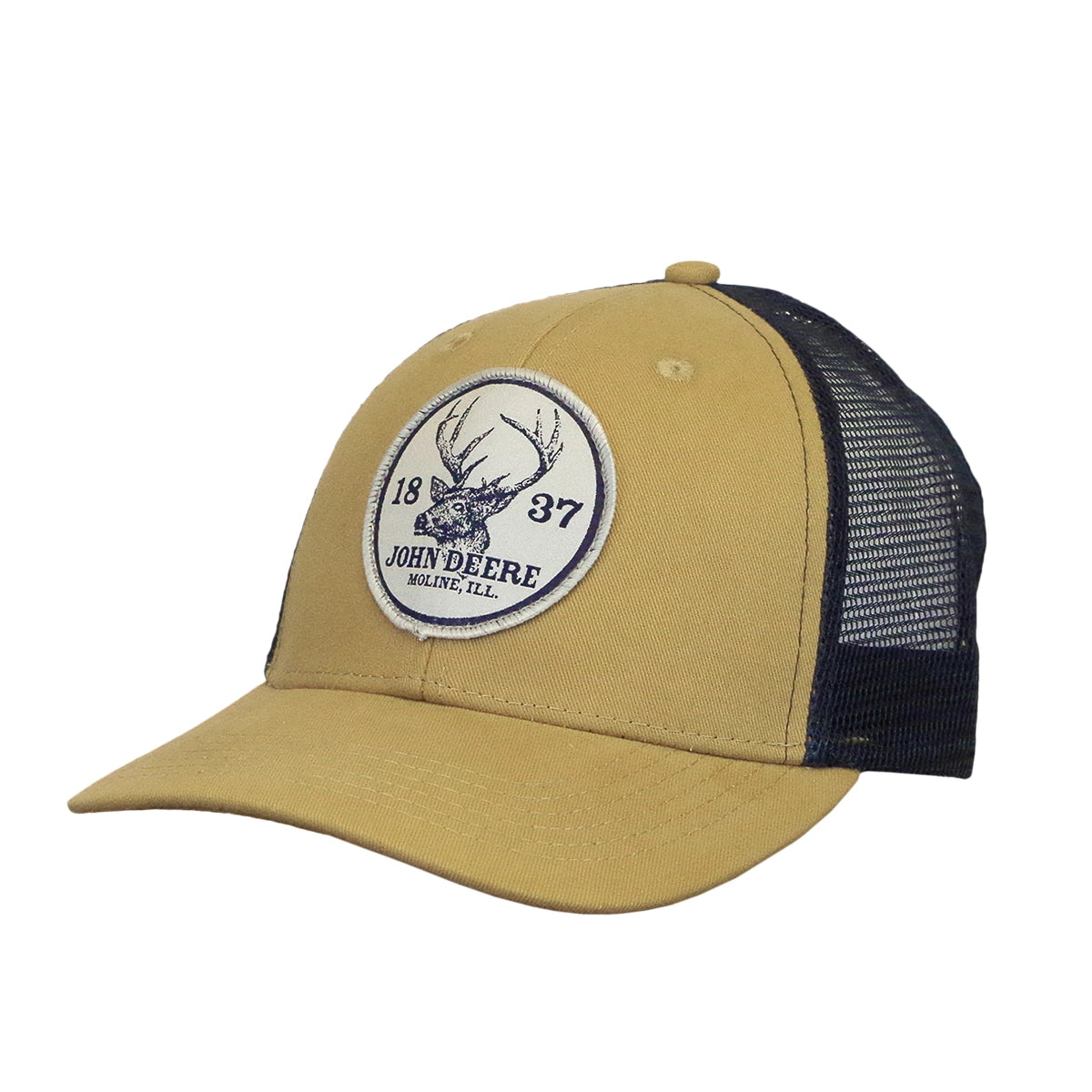 JOHN DEERE | Gorra cafe y azul con malla