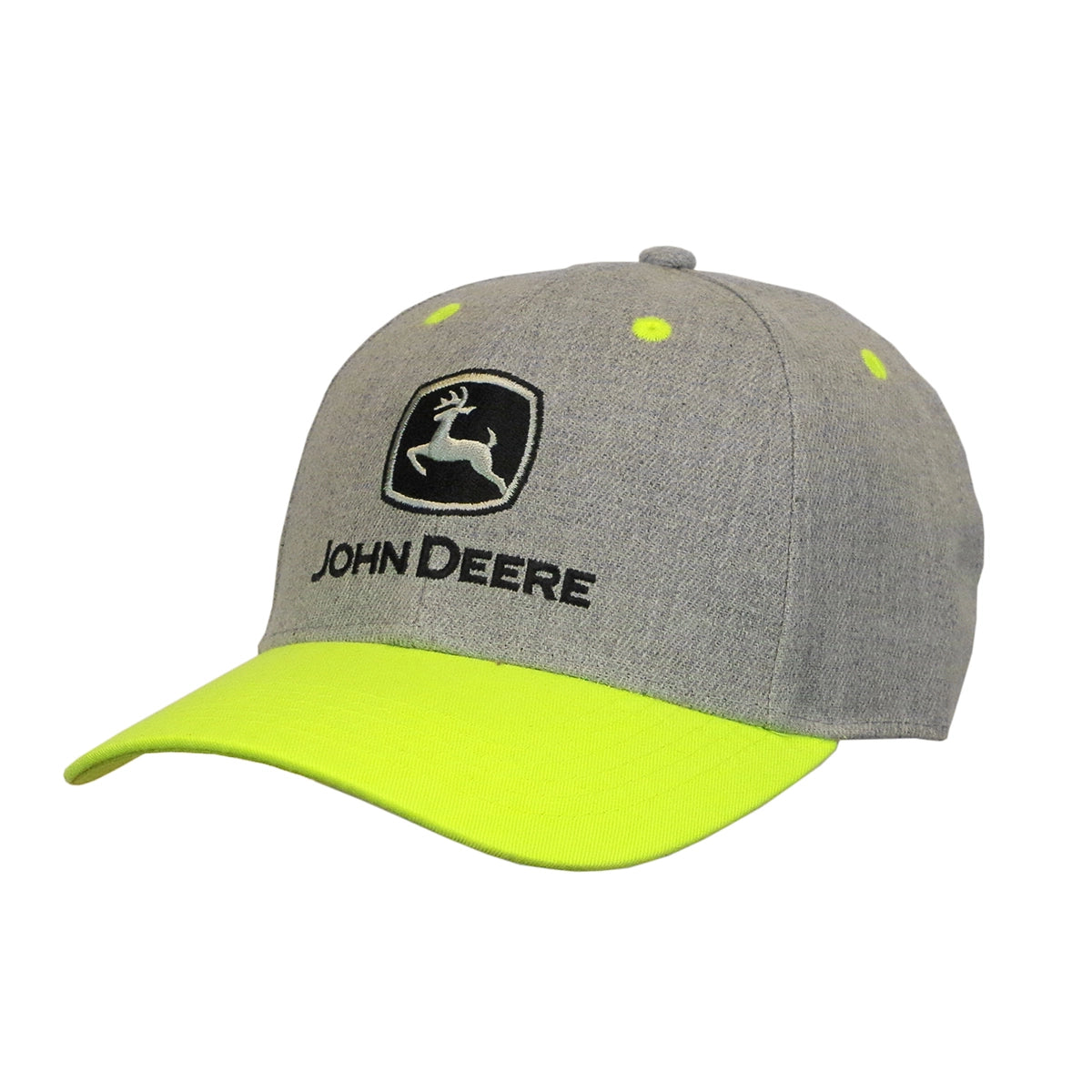 JOHN DEERE | Gorra gris y verde fosfo