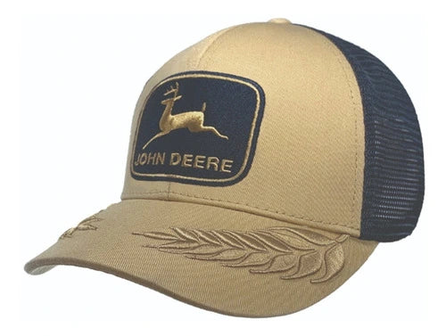 JOHN DEERE | Gorra dorada con malla azul y alas