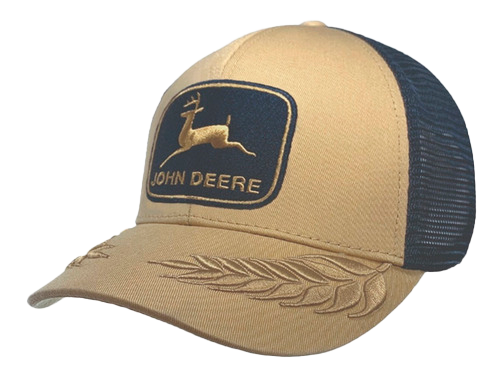 JOHN DEERE | Gorra dorada con malla azul y alas