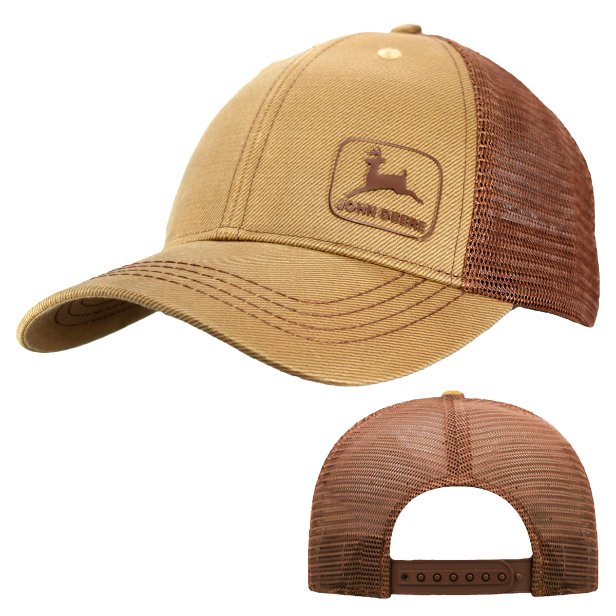 JOHN DEERE | Gorra cafe con malla