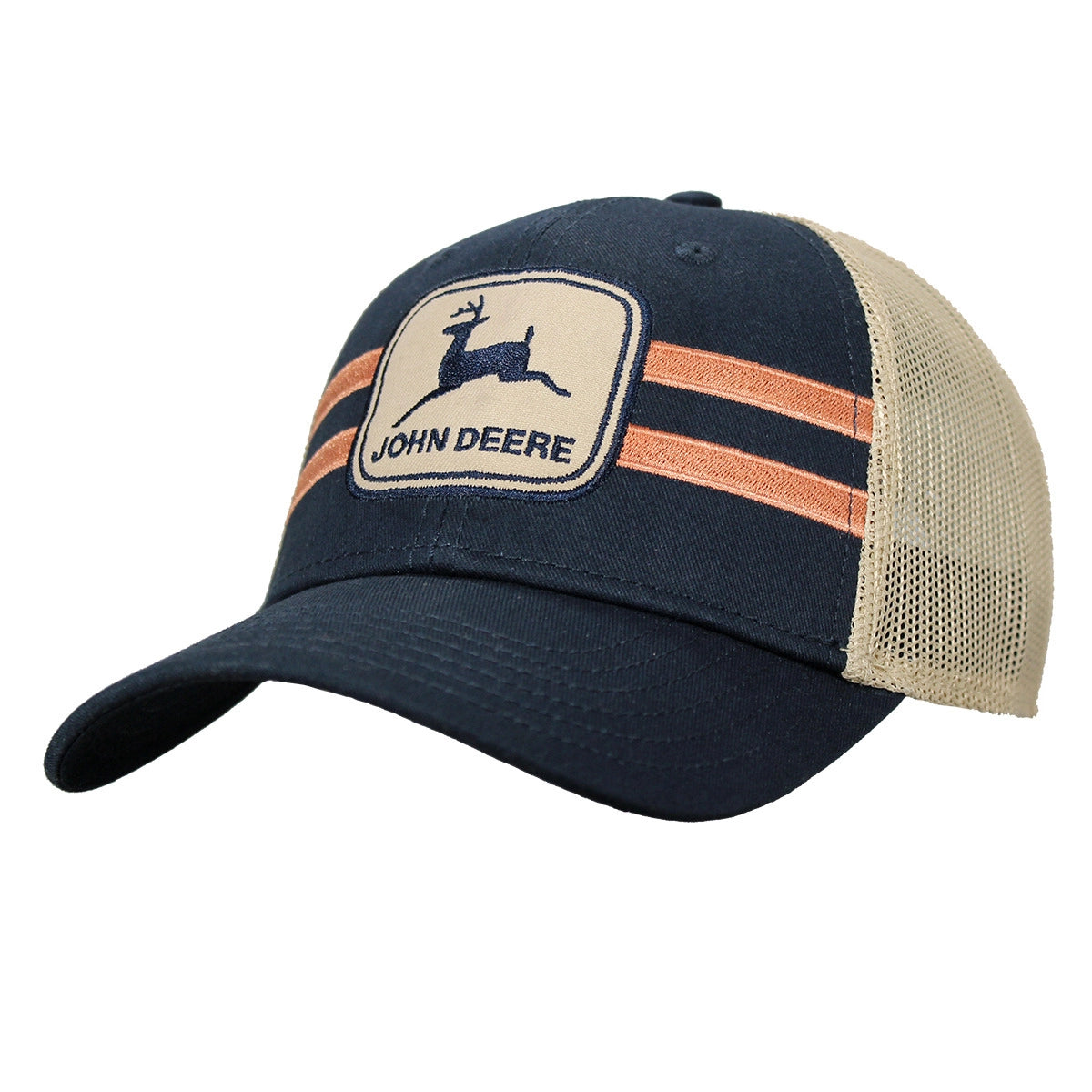 JOHN DEERE | Gorra azul marino y beige con malla