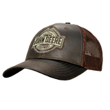 JOHN DEERE | Gorra cafe obscuro con malla vinipiel