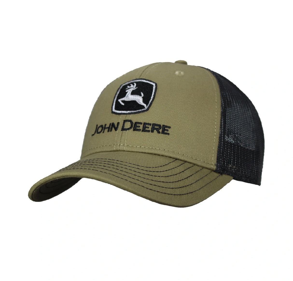 JOHN DEERE | Gorra cafe y negro con malla