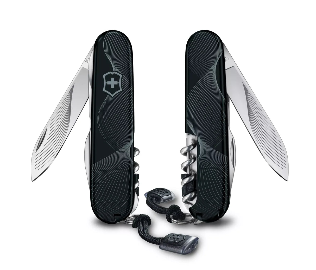 VICTORINOX | Navaja Compact Dark Wave Edicion 2024 con funda y paracord 1.3405.3-XX1