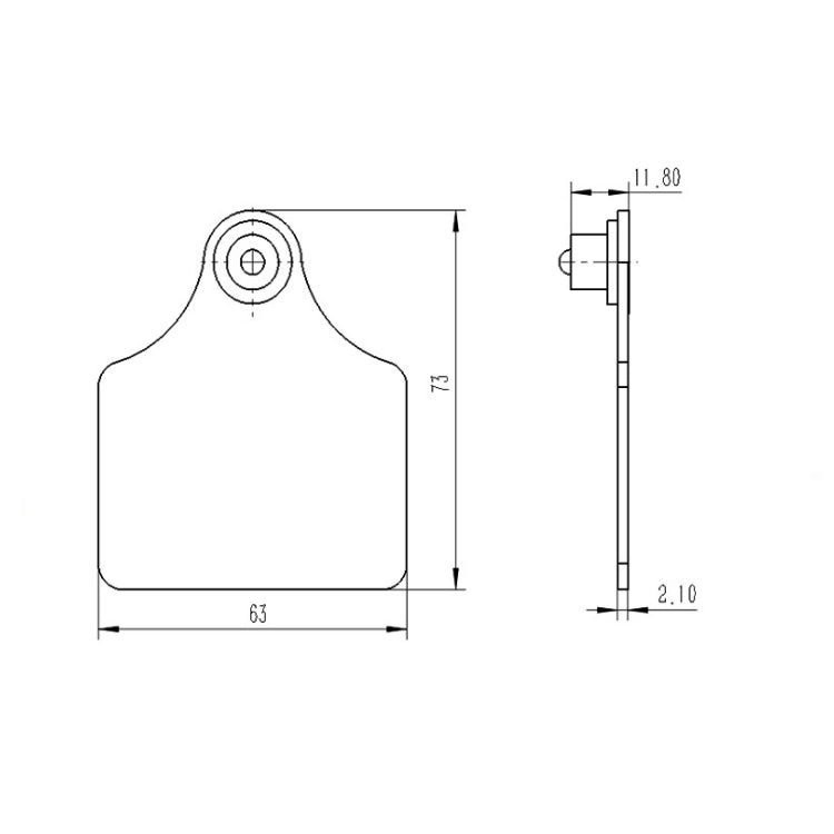 DEARLLER | Pack de 10 aretes de radiofecuencia mediano (UHF)