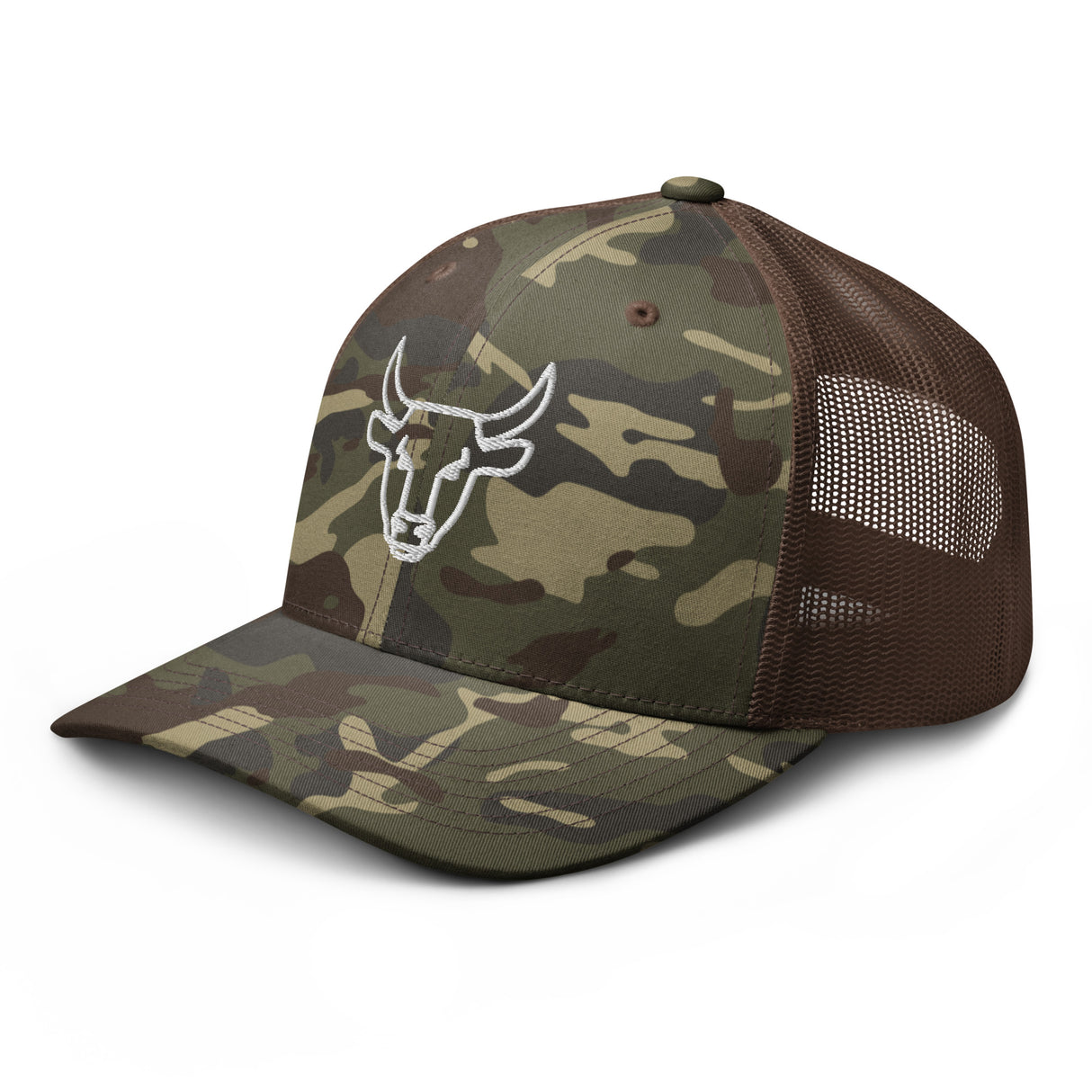 AgroStable | Gorra trucker camuflaje logo "Bull"