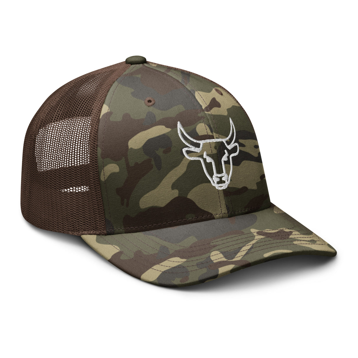 AgroStable | Gorra trucker camuflaje logo "Bull"