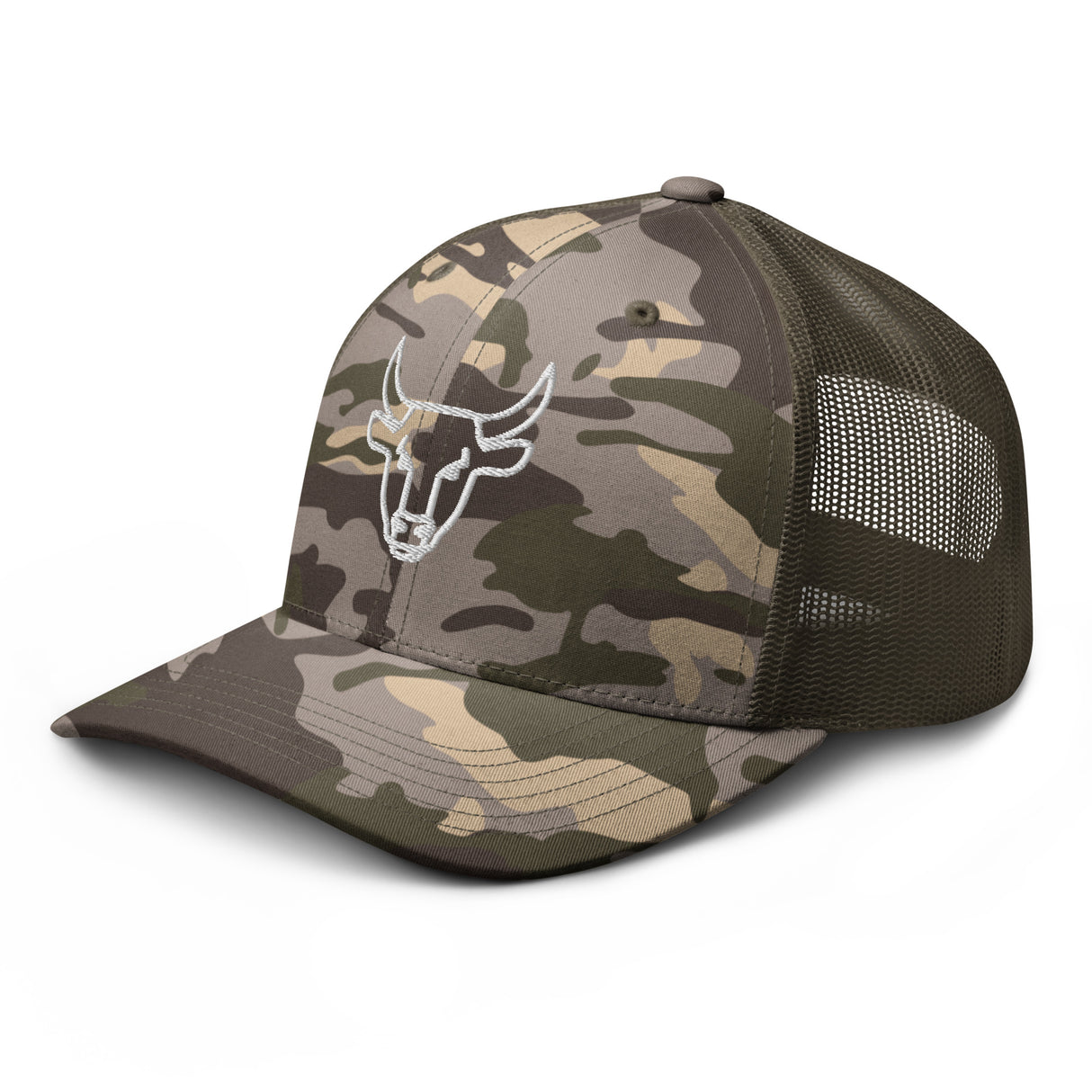 AgroStable | Gorra trucker camuflaje logo "Bull"