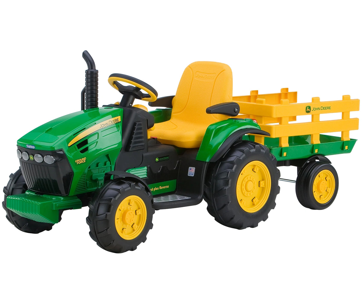 Peg Perego | John Deere montable electrico de tractor con remolque de redilas