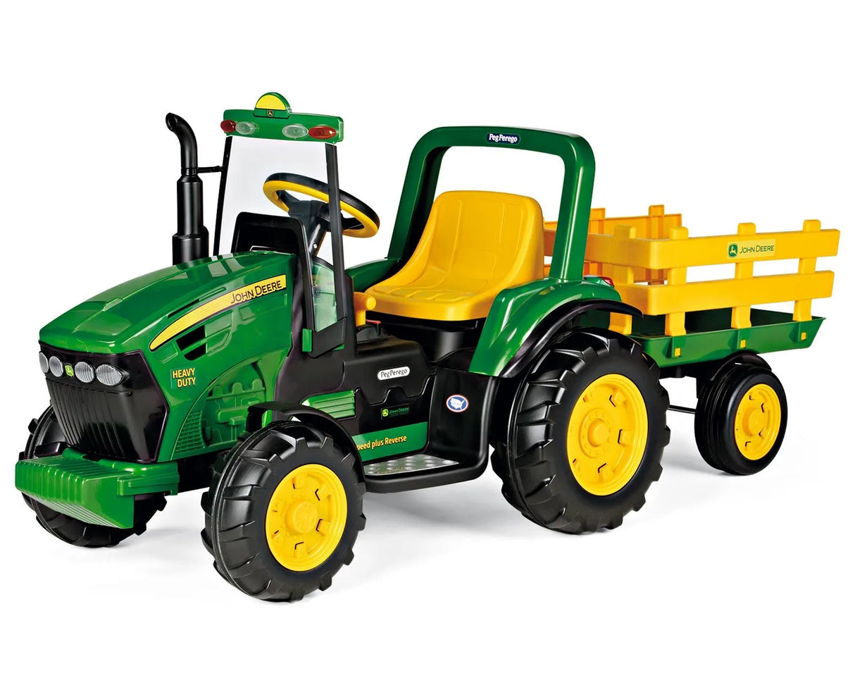 Peg Perego | John Deere montable electrico de tractor con vagon de redilas