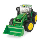 TOMY | John Deere tractor cargador 6210R luces y sonido