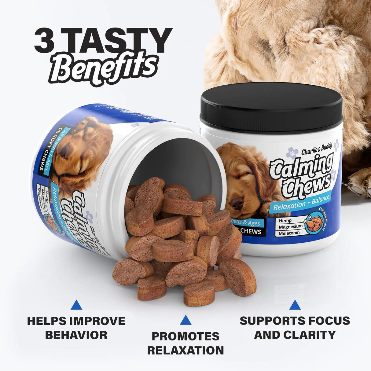 Charlie & Buddy | Tabletas masticables relajantes para perro