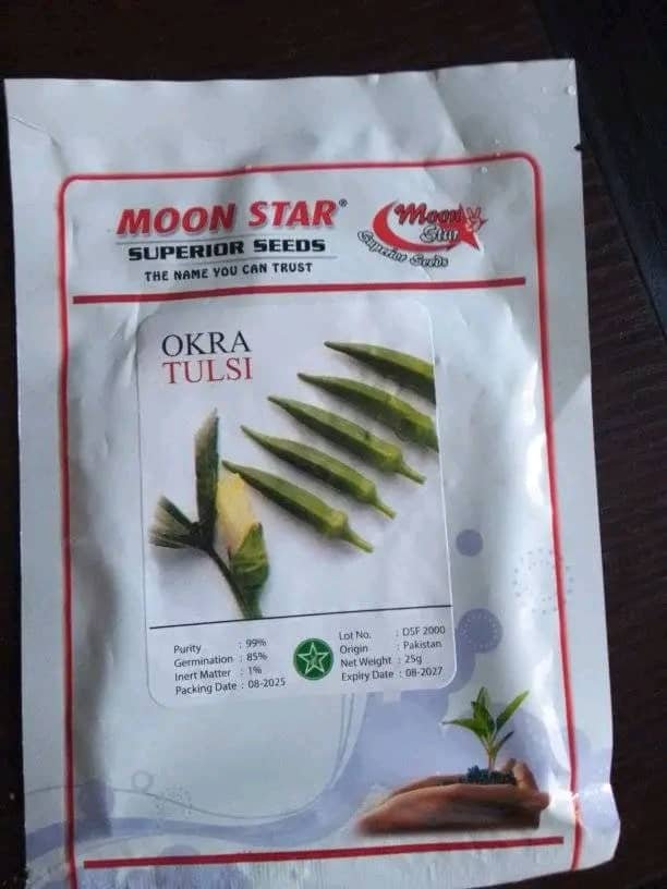 Moon star okra seed